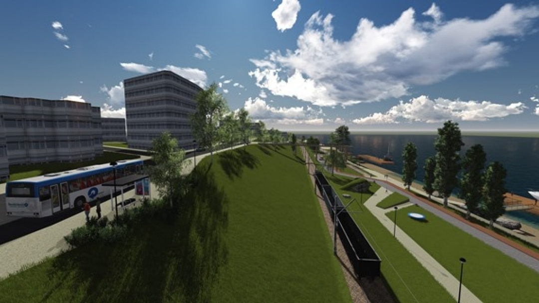 Нова пешеходна зона, панорамна велоалея, яхтено пристанище, сцени на открито и детски площадки на Кея