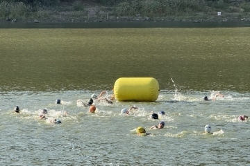 The State Aquathlon Championship has begun with over 160 participants
