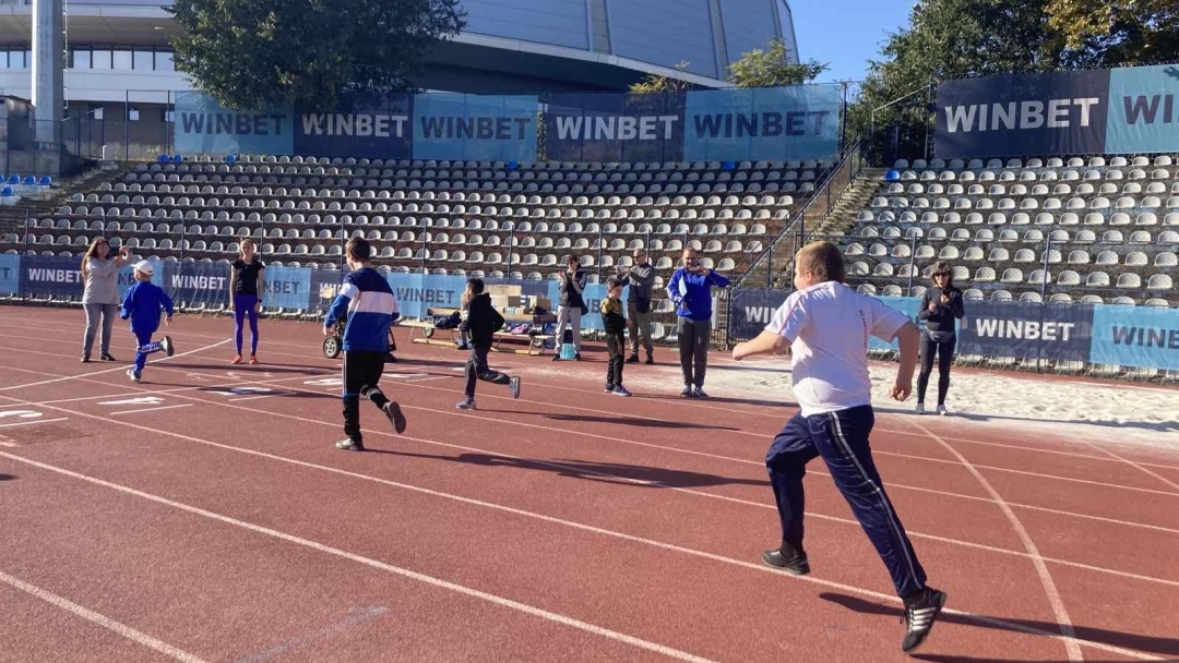 Children with special needs participated in an athletics competition