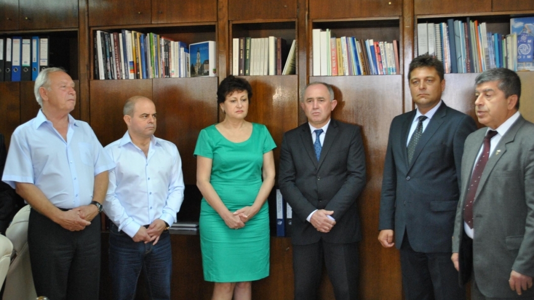 Кметът Пламен Стоилов приветства новия областен управител на Област Русе 