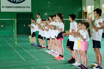 65 children from Bulgaria and Romania competed at the badminton tournament "Ruse Summer"
