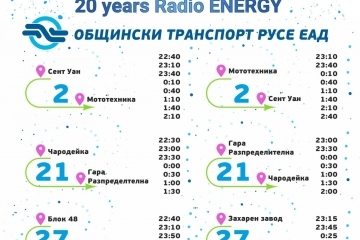 "Общински транспорт” осигурява безплатни допълнителни курсове за коледното музикално събитие в “Арена Русе”  