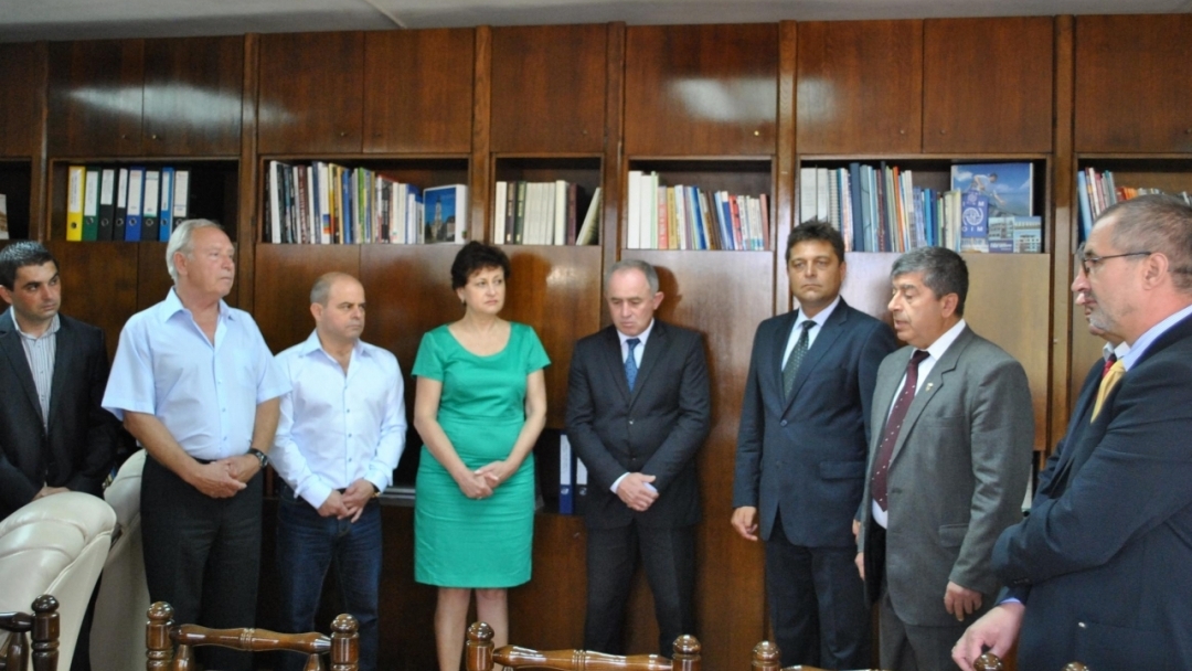 Кметът Пламен Стоилов приветства новия областен управител на Област Русе 