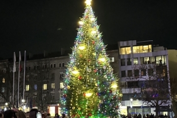 Кметът Пенчо Милков запали светлините на Коледната елха в Русе  