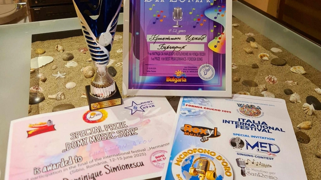 Kristian Ilkov returned with honors and many awards from the international competition "Silver Yantra"