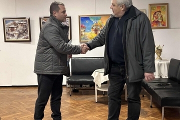 Пенчо Милков откри изложбата „Зимно настроение“ на Дружеството на русенските художници