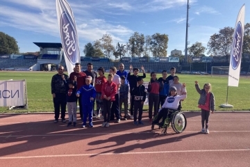 Children with special needs participated in an athletics competition