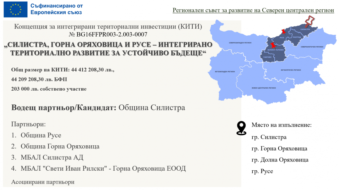 A public discussion of a concept for integrated territorial investments will be held in Ruse