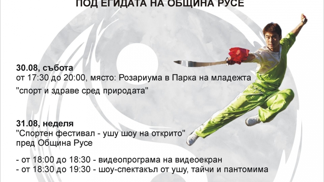 Два дни семеен спортен фестивал на открито с ушу, тайчи и пантомима