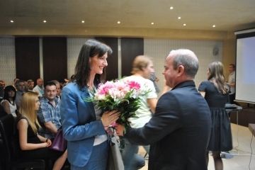 Кметът Пламен Стоилов приветства участниците в бизнес конференция 