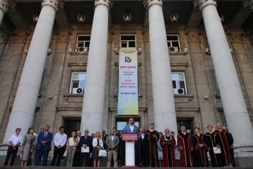 Зам.-кметовете инж. Димитър Наков и Наталия Кръстева присъстваха на откриването на академичната година в РУ "Ангел Кънчев"