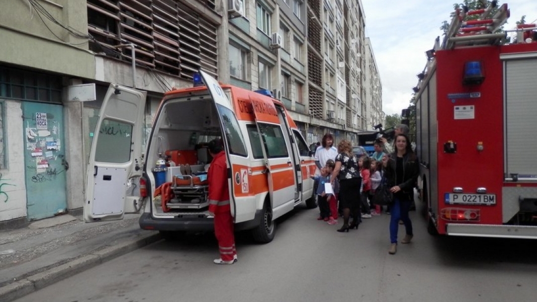 Противопожарно учение в русенска детска градина