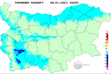 Синоптичната обстановка в Североизточна България ще се усложни в периода 8-10 януари                                             