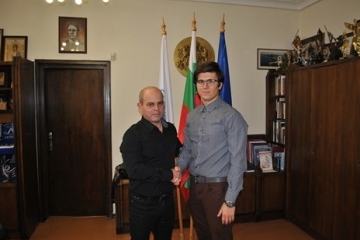 Кметът Пламен Стоилов се срещна със Слави Дяковски – студент на годината 2015