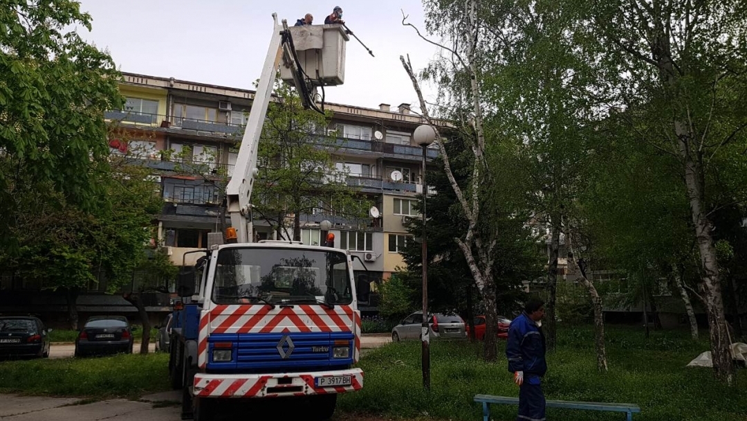 Облагородяването на зелените площи в Русе продължава по график