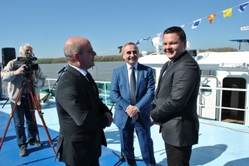 Кметът Пламен Стоилов присъства на кръщаване на кораб на ИАППД