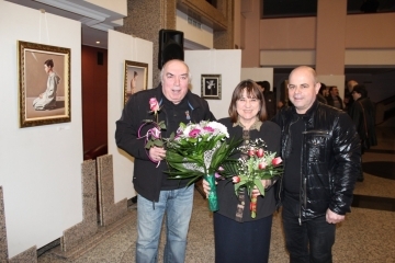 Кметът Пламен Стоилов поздрави художника Николай Караджов по повод откриването на изложбата му