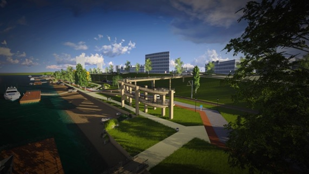 Нова пешеходна зона, панорамна велоалея, яхтено пристанище, сцени на открито и детски площадки на Кея