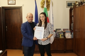 Кметът Пламен Стоилов се срещна с деца, спечелили челни места на състезания в различни области