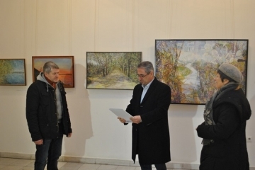 Зам.-кметът Димитър Наков откри юбилейната изложба на  художника Веселин Николов