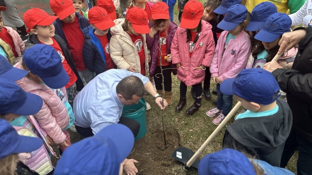 Еко инициативата “Да засадим бъдещето” облагороди двора на ДГ “Снежанка”