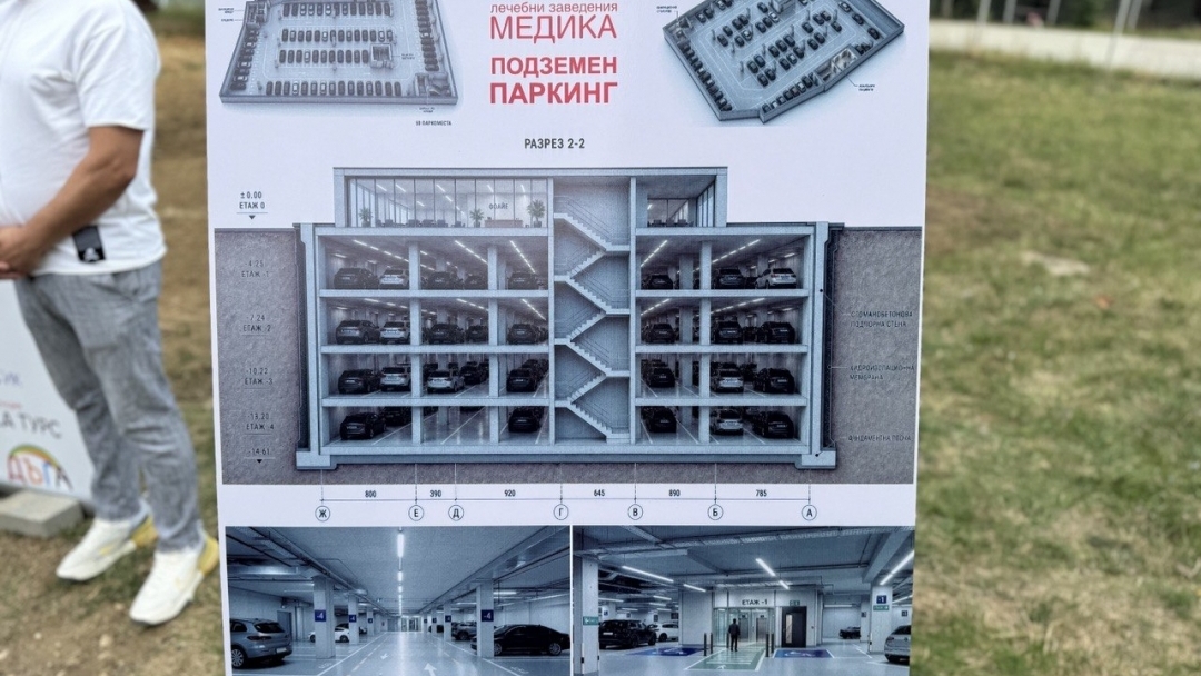Започна изграждането на подземен паркинг с 226 места до лечебни заведения "Медика"