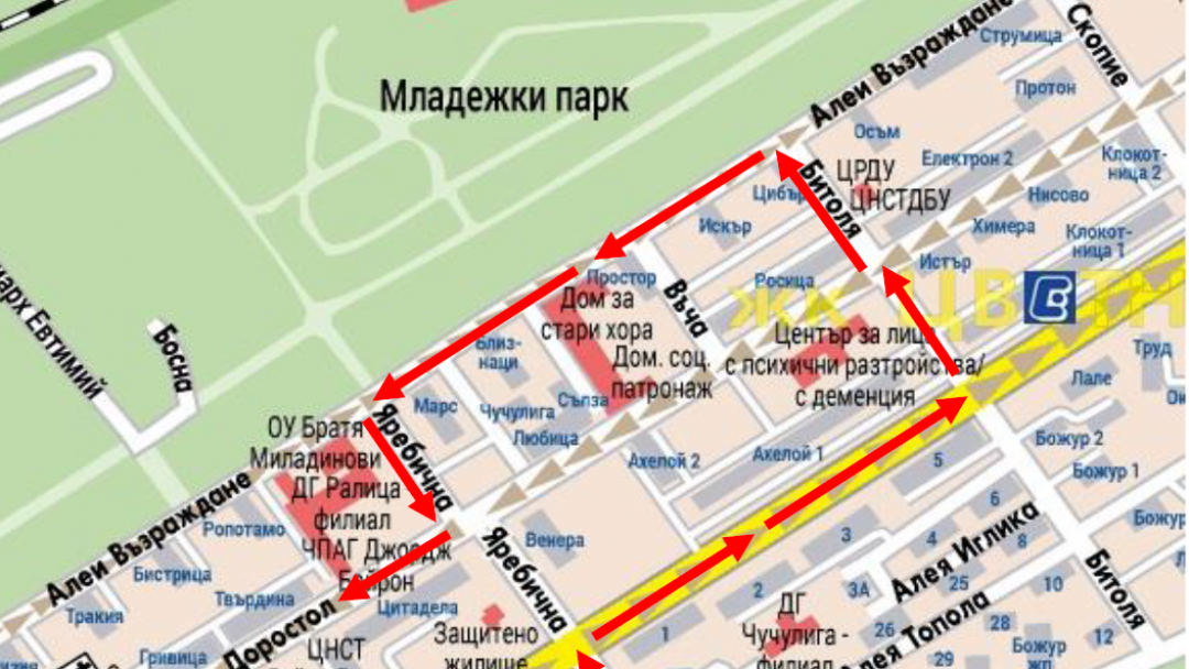 До 8 септември се затваря кръстовището на ул. „Доростол“ с ул. „Яребична“