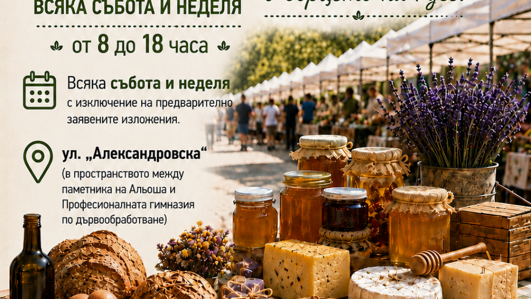Фермерският пазар в Русе посреща първите си посетители на 1 и 2 август