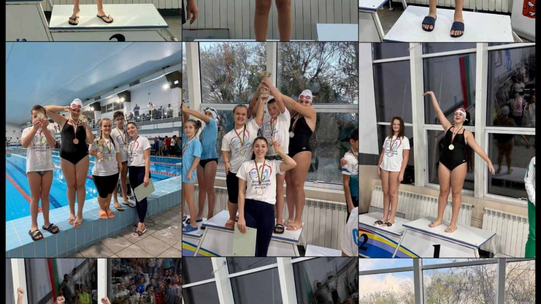 Златна купа и 24 медала за децата от фондация "Александър Русев"  от състезание по адаптирано плуване