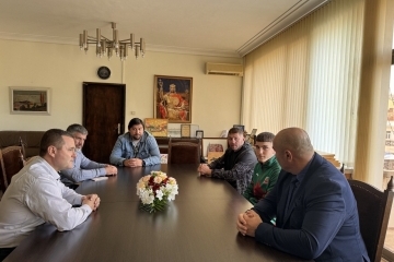 Nicholas Nikolov was awarded by Mayor Pencho Milkov for "Sportsman of the Month"