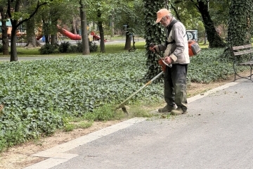 Косенето на тревни площи в Русе продължава и през настоящата седмица