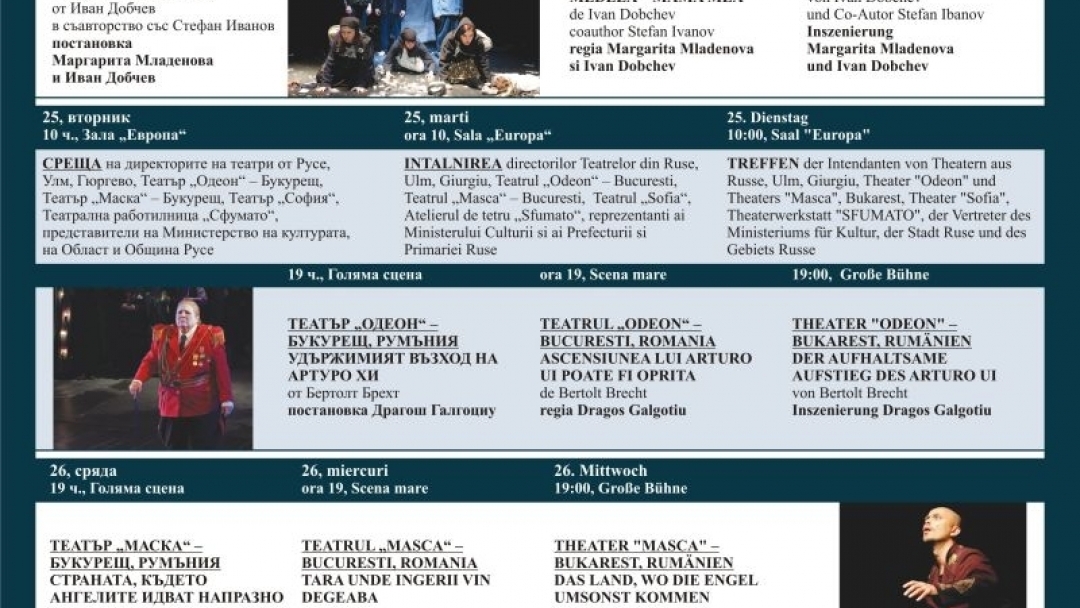 ЕВРОПЕЙСКА ТЕАТРАЛНА РАБОТИЛНИЦА следващата седмица в Русе 