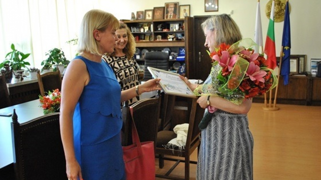 Павлина Доковска със златна значка ‚Русе‘